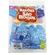Balão Azul Baby Nuvenzinhas  Branco N09 25 unid São Roque
