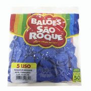 Balão Azul Turquesa N05 50 unid São Roque