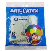 Balão Branco N08 50 unid Art Latex