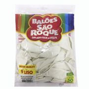 Balão Branco Polar N09 50 unid São Roque