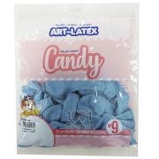 Balão Candy Azul N9 25 unid Art Latex