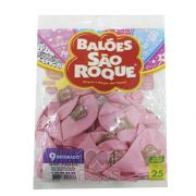 Balão Rosa Coroa N9 25 unid São Roque