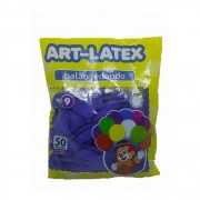 Balão Roxo N09 50 unid Art Latex