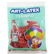 Balão Zerinho Vermelho N03 100 unid Art Latex