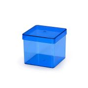 Caixa Acrílica 5 x 5 Azul Translucido  C 10 unidades