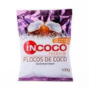 Coco em Flocos Desidratado Integral 100g InCoco