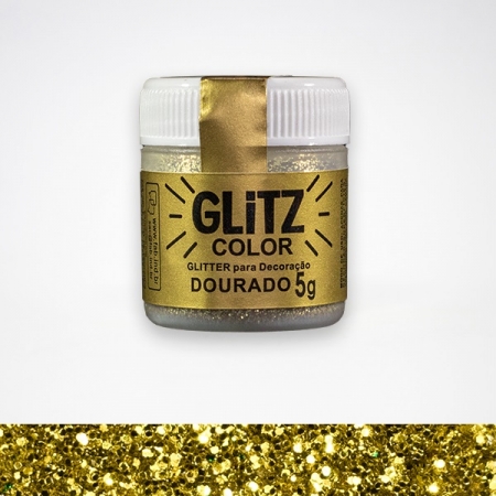 Glitter para Decoração Glitz 5g Dourado