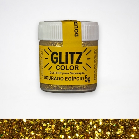 Glitter para Decoração Glitz 5g Dourado Egípcio