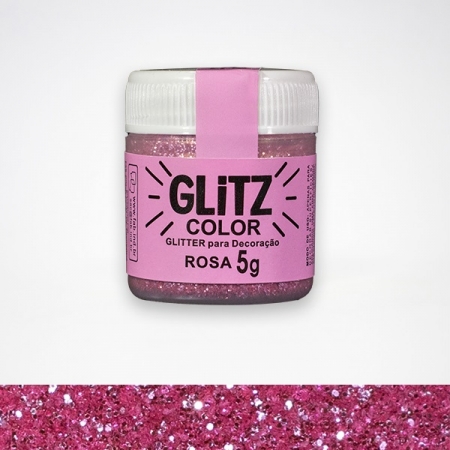 Glitter para Decoração Glitz 5g Rosa