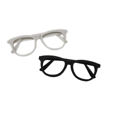 Óculos Nerd Preto e Branco 10unid