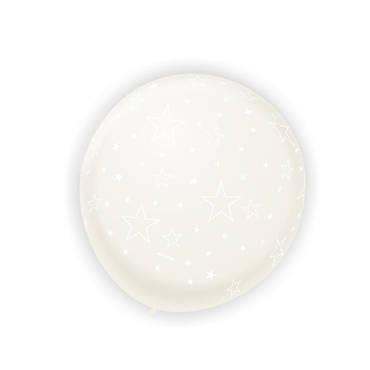 Balão Cristal Estrela Branca N11 25 unid Art Latex