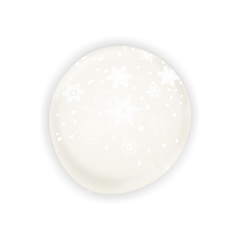 Balão Cristal Floco de Neve Branco  N11 25 unid Art Latex