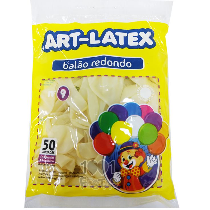 Balão Cristal N09 50 unid Art Latex