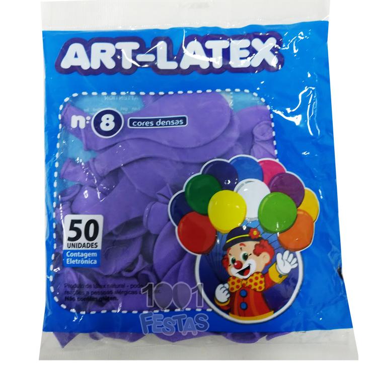 Balão Lilás N08 50 unid. Art Latex