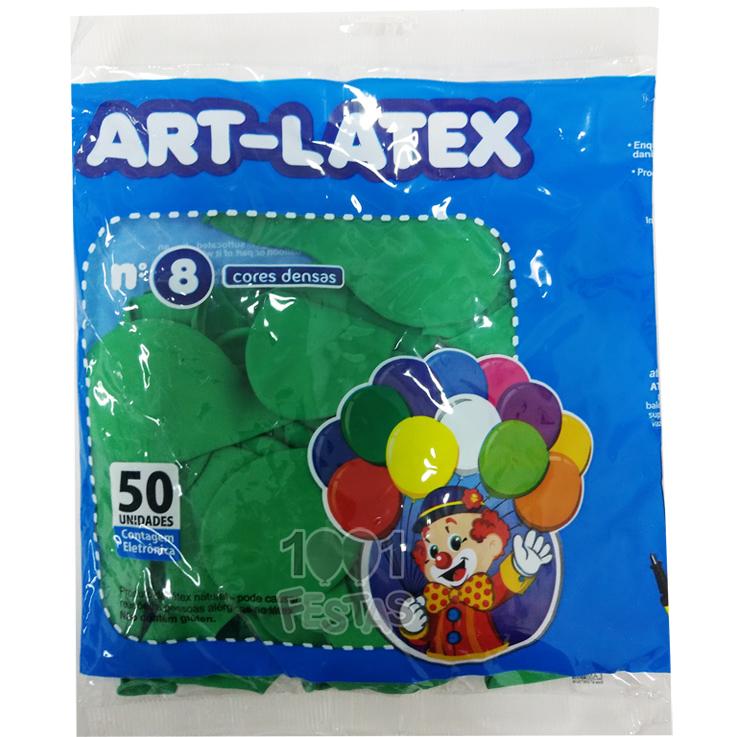 Balão Verde Folha N08 50 unid Art Latex