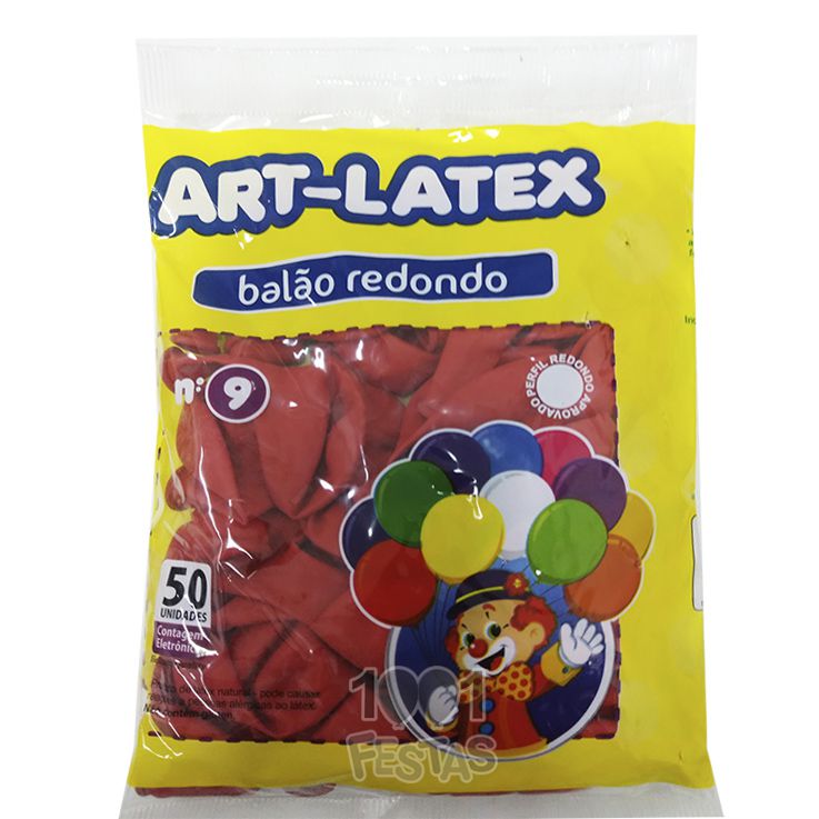 Balão Vermelho Rubi N09 50 unid Art Latex