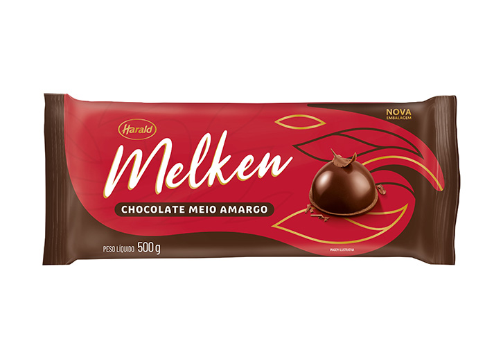 Chocolate Barra Meio Amargo 500g Harald Melken