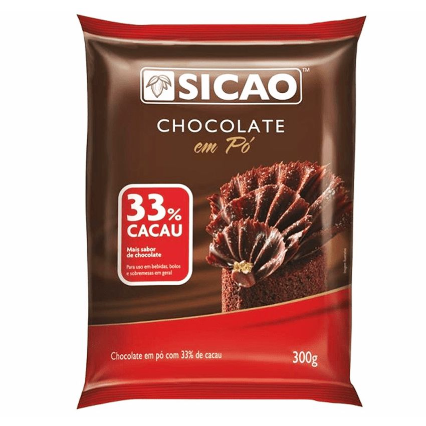 Chocolate em Pó 33% Cacau 300g Sicao