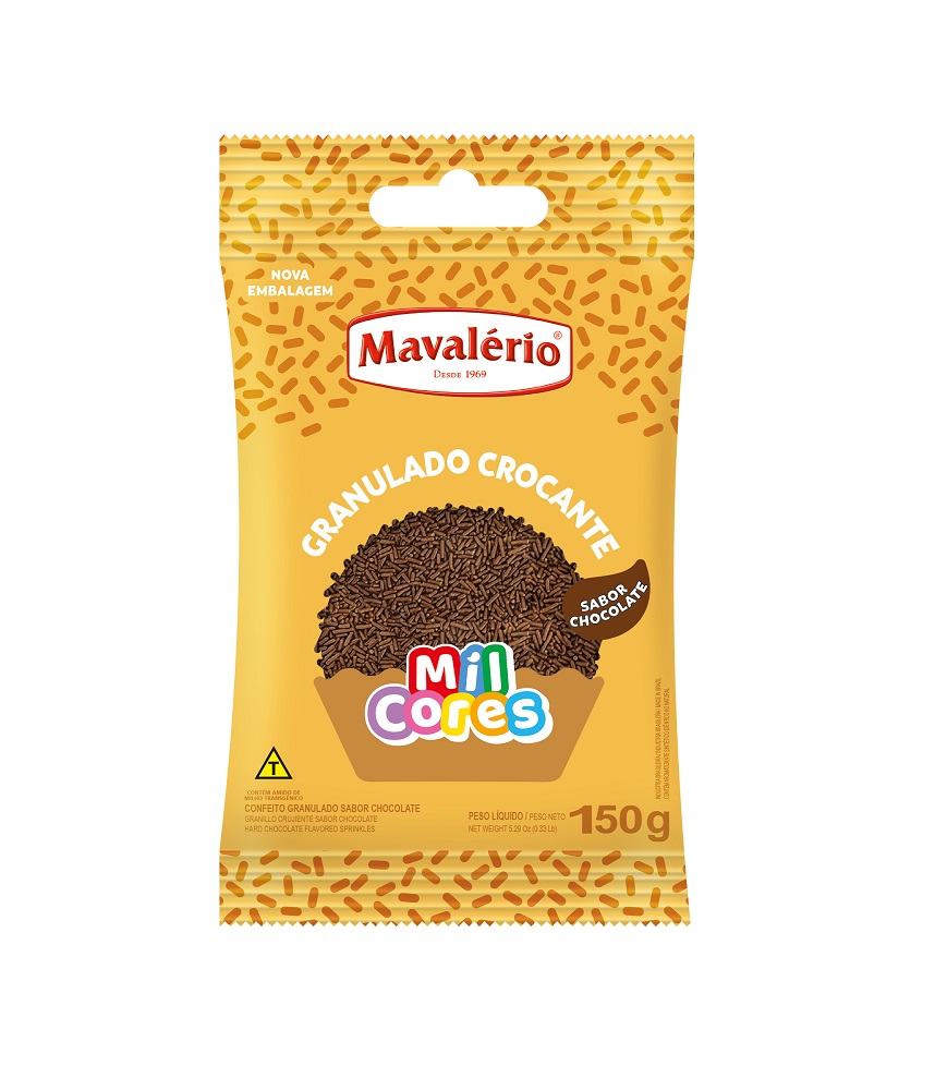 Granulado Crocante Sabor Chocolate 150g Mil Cores