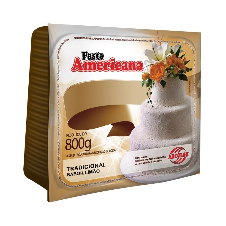 Pasta Americana Tradicional Arcolor 800g