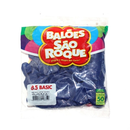 BALAO LISO CLASSIC 6.5 COM 50 UNIDADES AZUL R-835