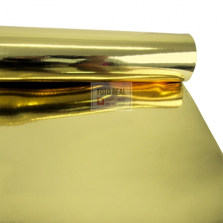 Adesivo Poliester Ouro Brilhante 1,22m x 1,00m