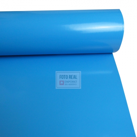 Adesivo Silver Max Brilho Azul Celeste 1,22 x 1,00m