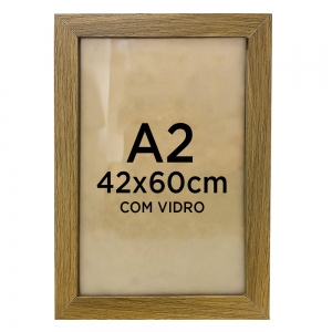 Moldura Quadro A2 42x60cm Foto Poster Ilustração com Vidro