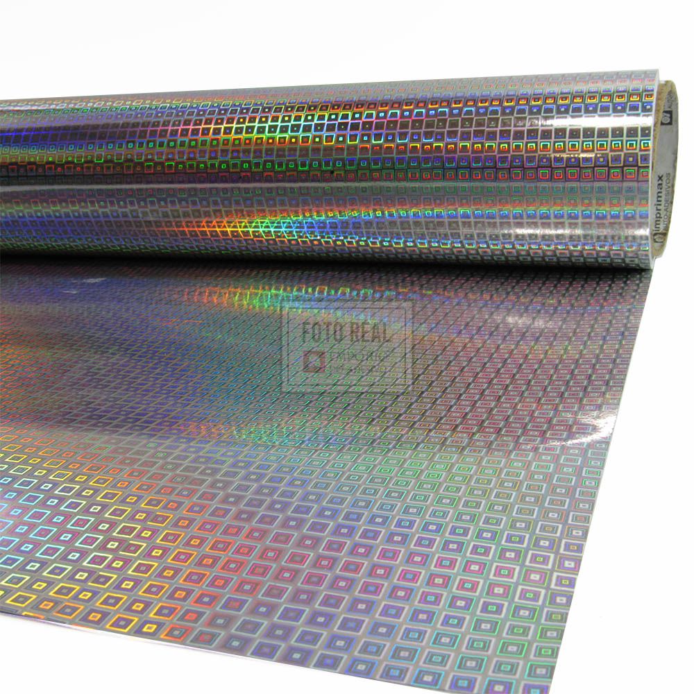 Adesivo Holografico Quadrado 0,50m x 1,00m