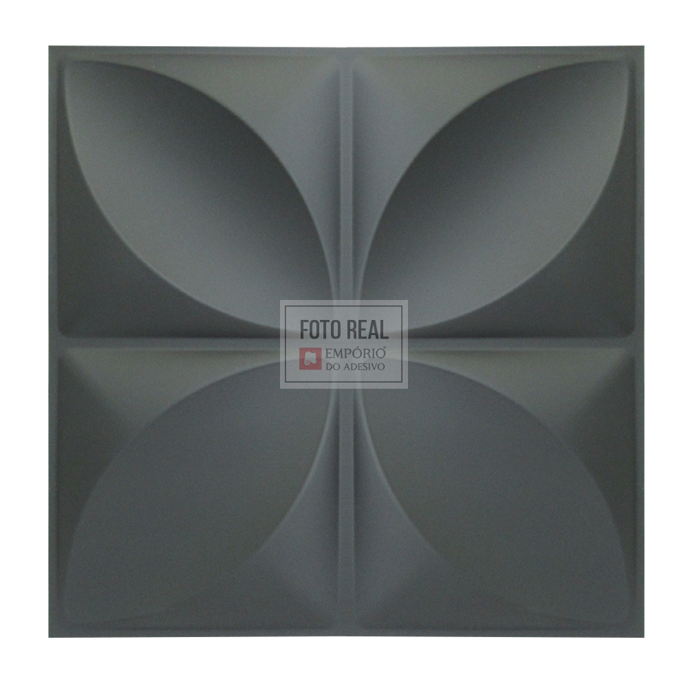 Placa 3D Autoadesiva Revestimento Dark Pétala 0,50 x 0,50cm