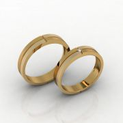 Aliança de Casamento Ouro 18k com Diamante - ALA021F