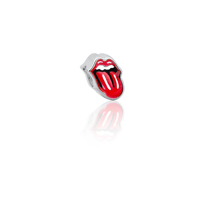 Berloque Separador Rolling Stones em Prata 925 esmaltada