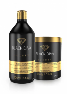 Kit Black Diva Relaxamento Ácido 500ml +500g