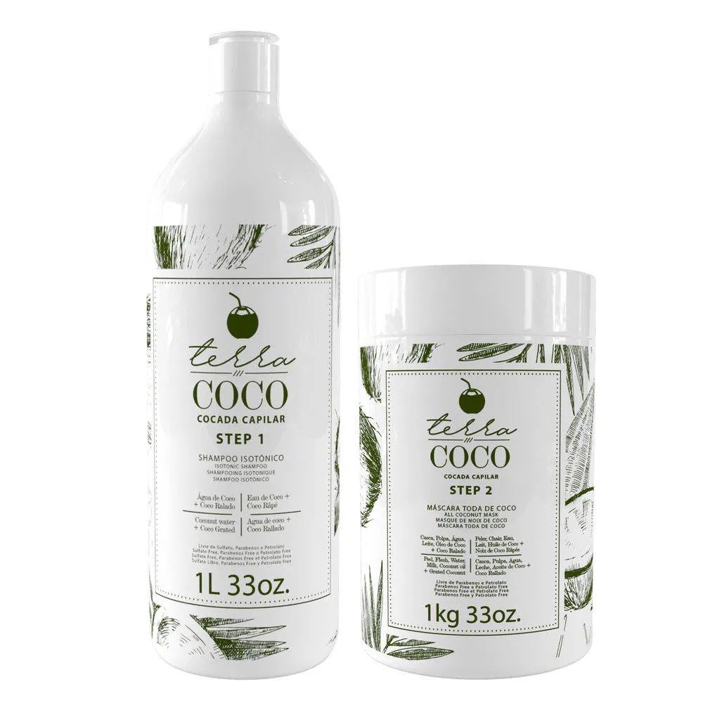 Combo Shampoo Isotônico  e Máscara Toda de Coco - Terra Coco - Promoção