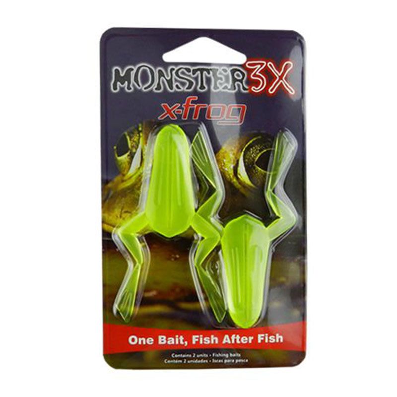 ISCA SOFT MONSTER 3X PADDLE FROG 9,5CM - C/ 2 UNIDADES