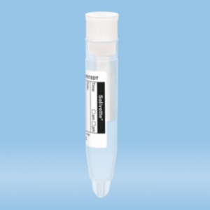 Tubo Salivette® para coleta de saliva 100/PCT, com rolo de algodão, tampa branca, 51.1534 marca Sarstedt