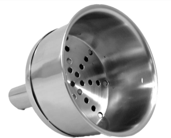 Funil de Büchner de Aço Inox 110x70mm (Haste Ø25mm) - T.V
