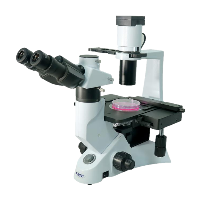 Microscópio Biológico Trinocular Invertido, K55-IVT - Kasvi