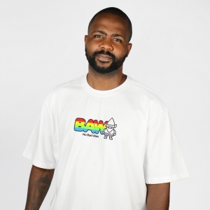Camiseta Baw Regular Rainbow Gnome Branco