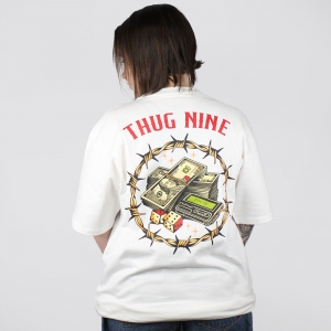 Camiseta Thug Nine Pay Me Off White