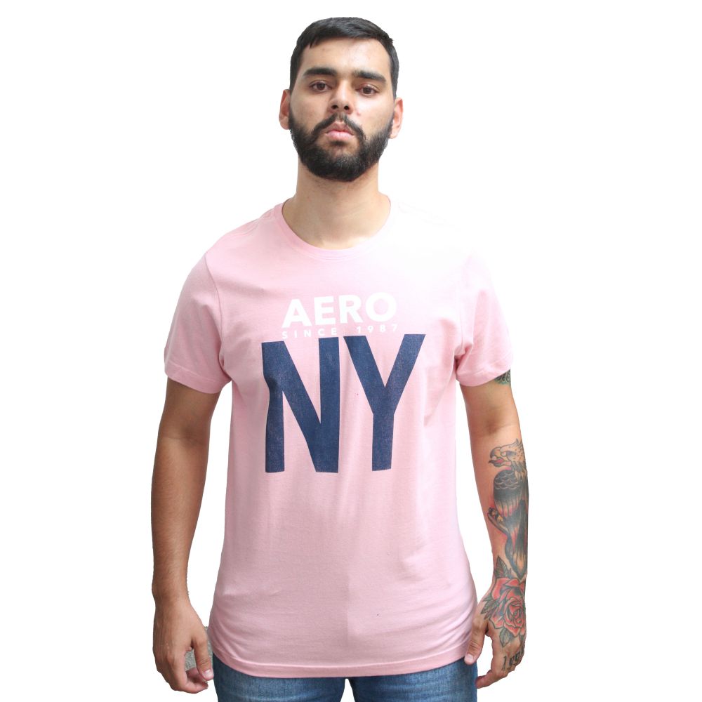 Camiseta Aéropostale NY Rosa