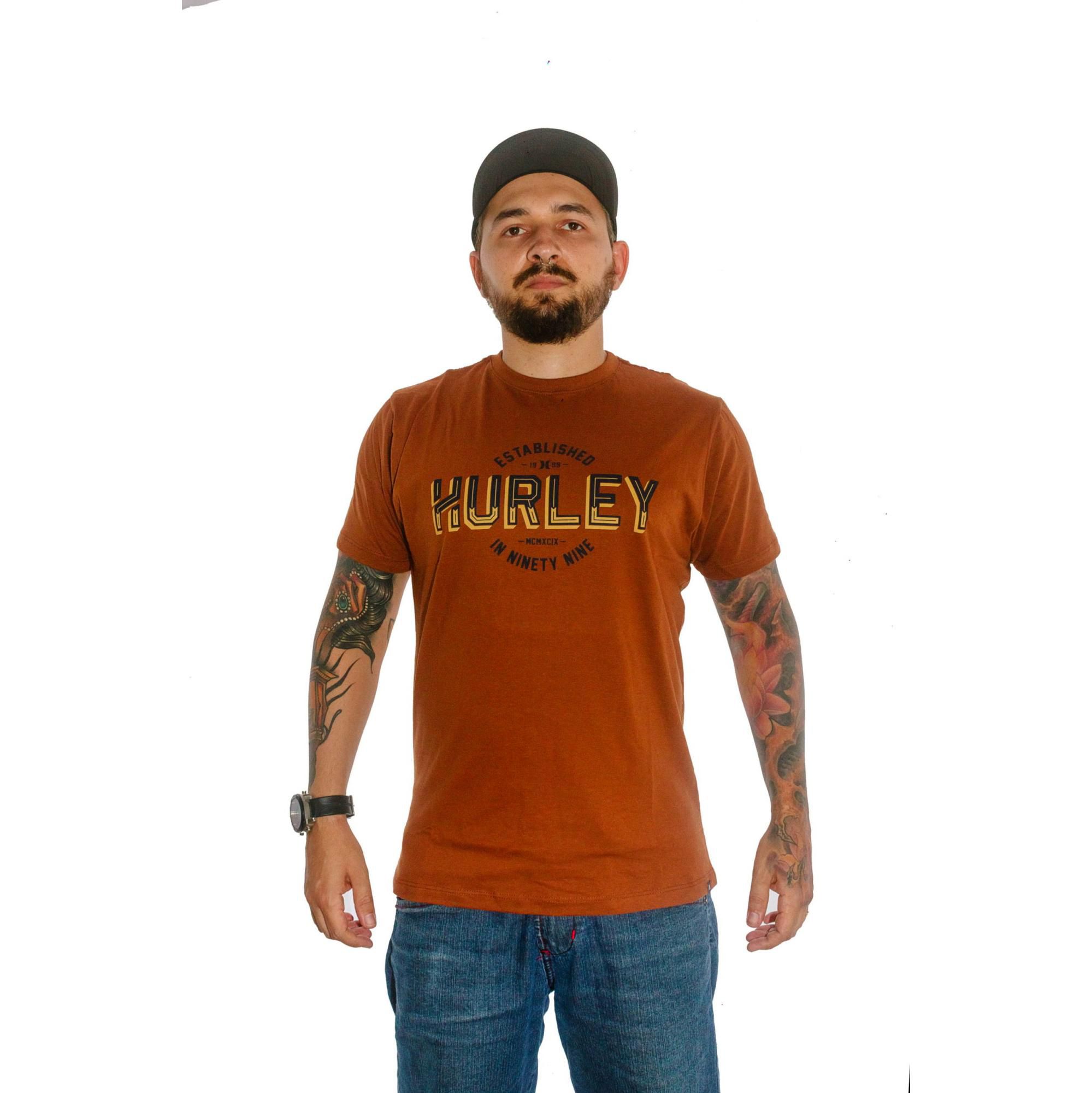 Camiseta Hurley Marrom Mescla