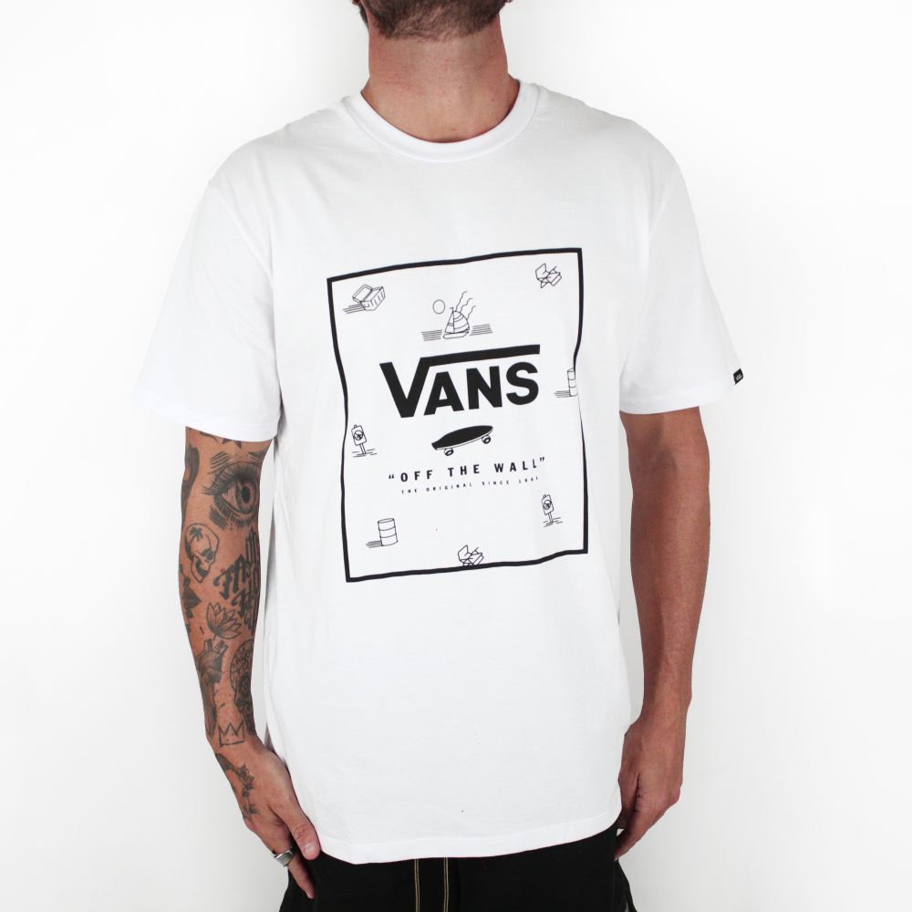 Camiseta Vans Print Box Branco