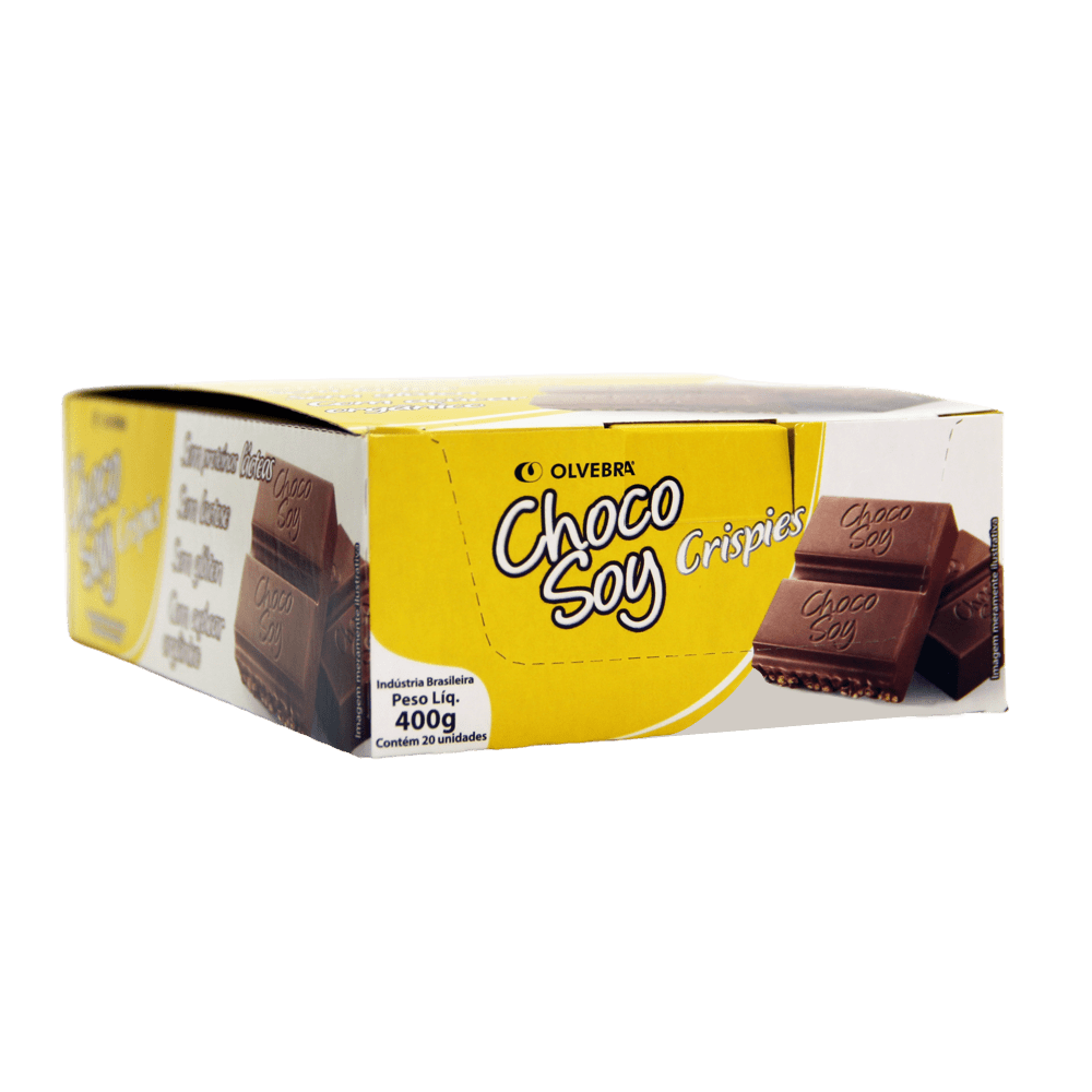 Choco Soy Crispies 20g - Display com 20 Unidades