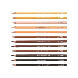 Lápis de Cor Mega Soft Color Tons De Pele