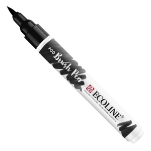 Marcador Artistico Ecoline Brush Pen 700 Black