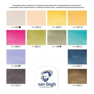 Van Gogh Pocket Box Estojo 12 Cores Muted Colours