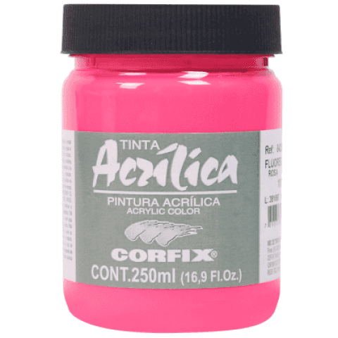 Acrilica Corfix Fluo.1012 Rosa 250ml