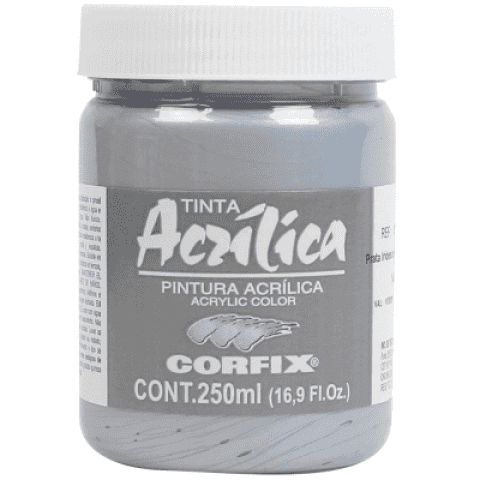 Acrilica Corfix Metalica 140 Prata Iri. 250ml