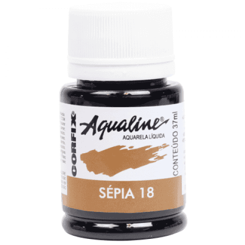 Aquarela Liquida Aqualine Corfix 18 Sepia 37ml